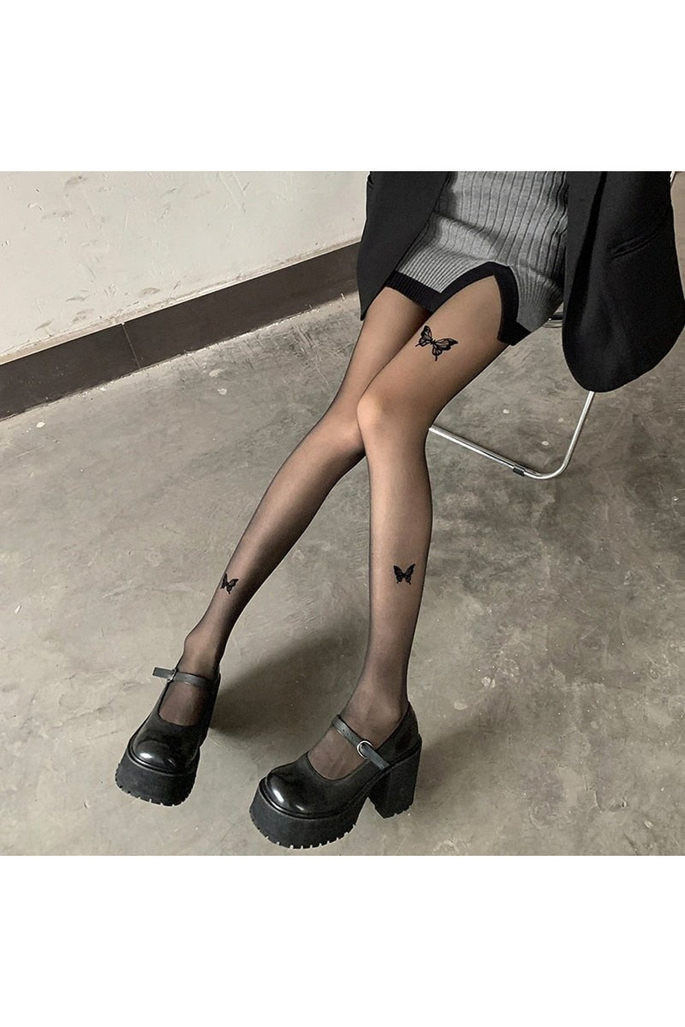 Butterfly Thigh High Stockings