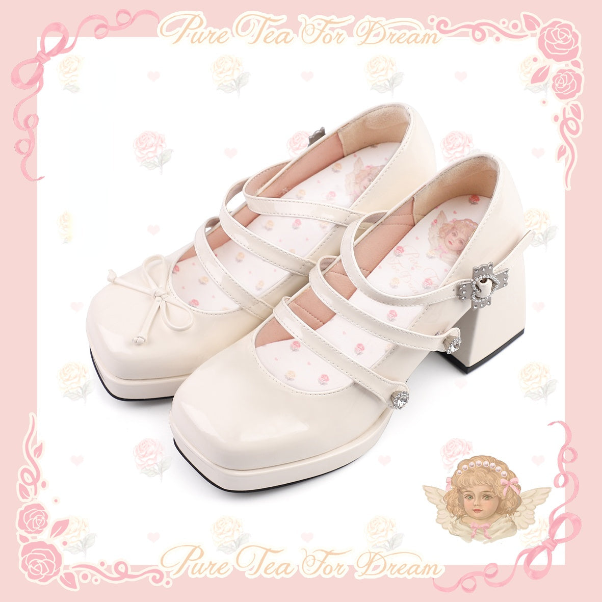 Sweet Angel Cute Kawaii Heels Lolita Shoes ON615