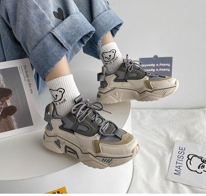 Lace-Up Platform Sneakers