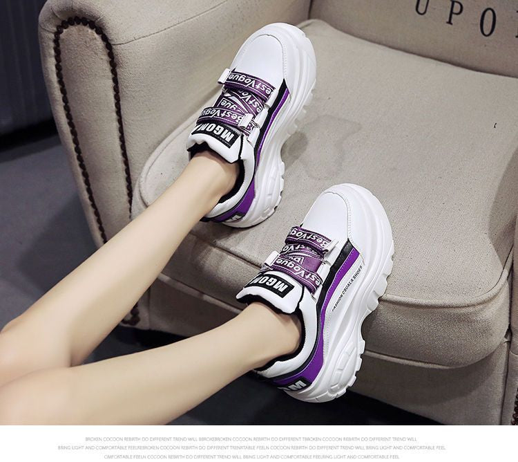 Lettering Color Block Platform Sneakers