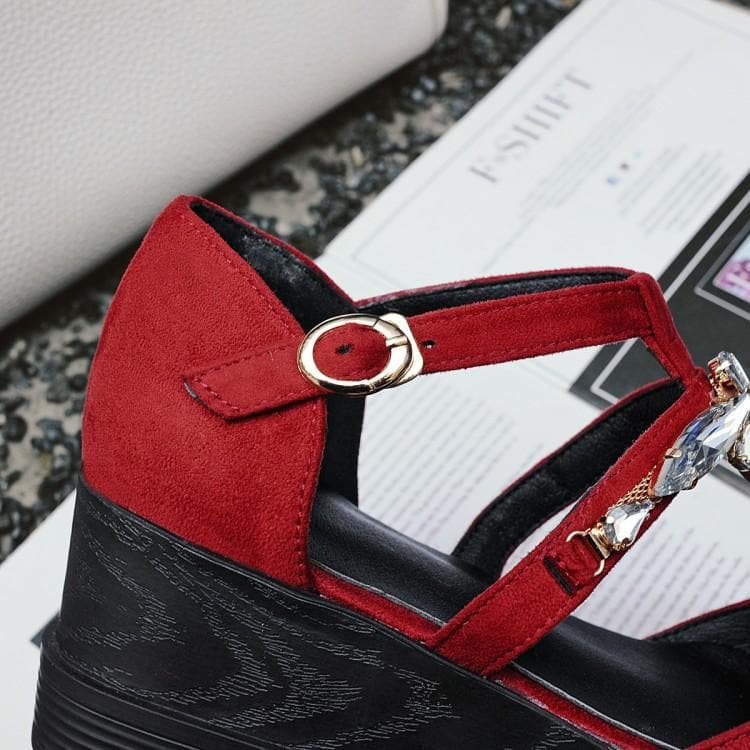 Red/Green/Black Sweet Platform Sandals Shoes