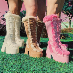 Snowbunny Fur Platform Boots