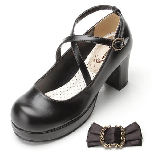 4 colors Lolita Princess Bow Shoes