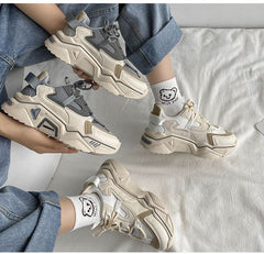 Lace-Up Platform Sneakers