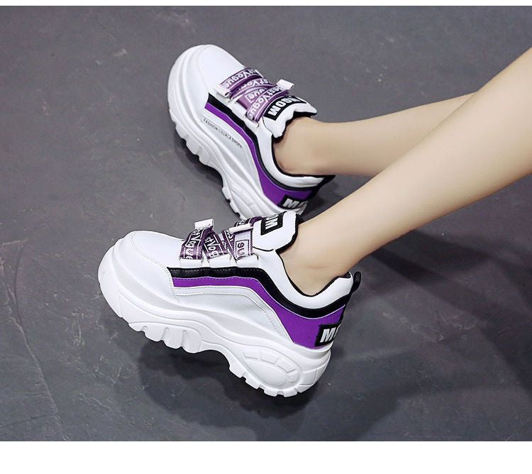 Lettering Color Block Platform Sneakers