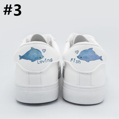White Kawaii Ainmal Sneakers