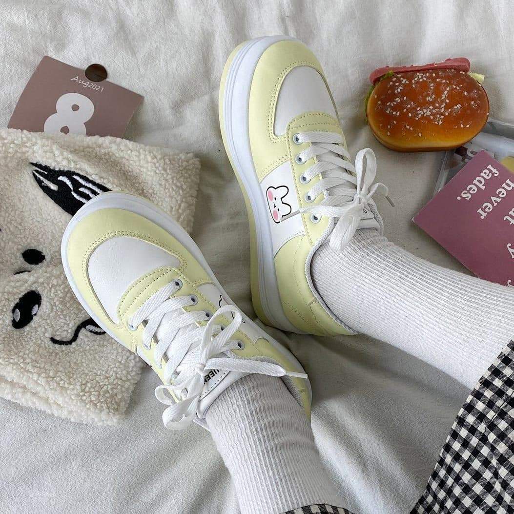 Blue/Yellow Candy Bunny Kawaii Sneakers