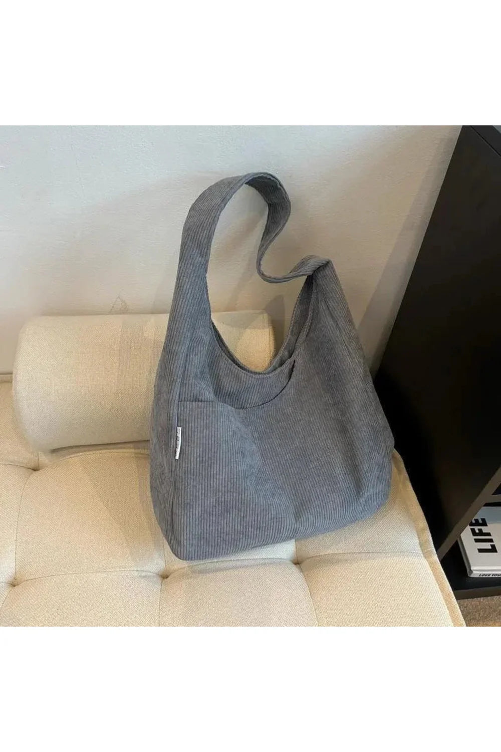 Canvas Corduroy Large Handbag