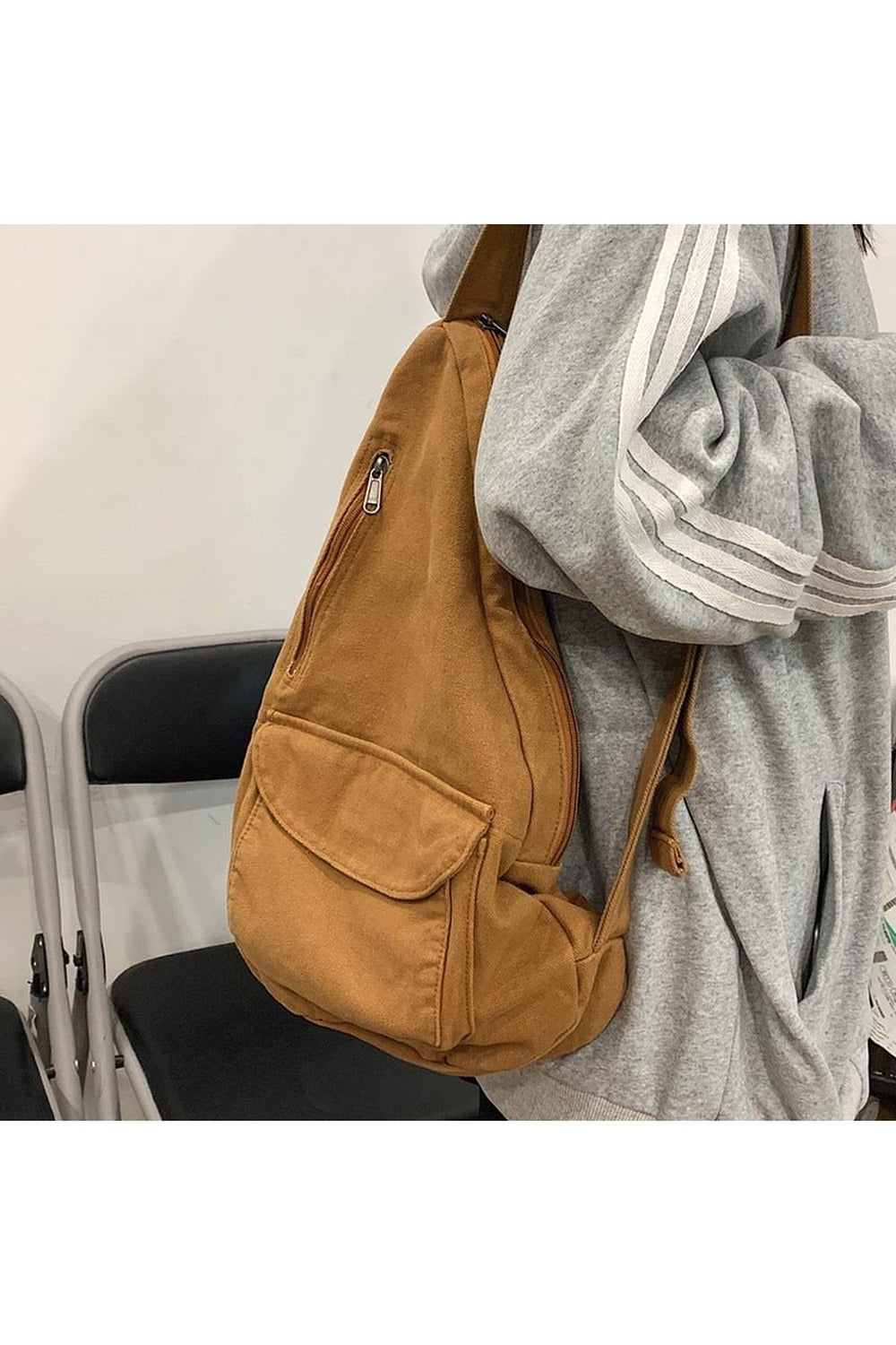 Canvas Crossbody Chest Bag