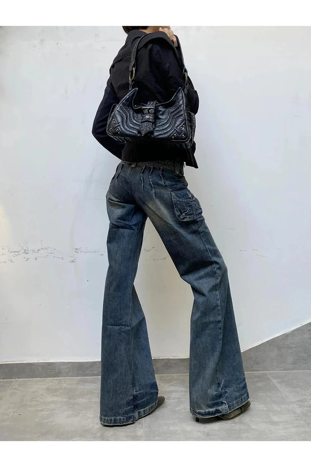 Cargo Chic Wide-Leg Jeans