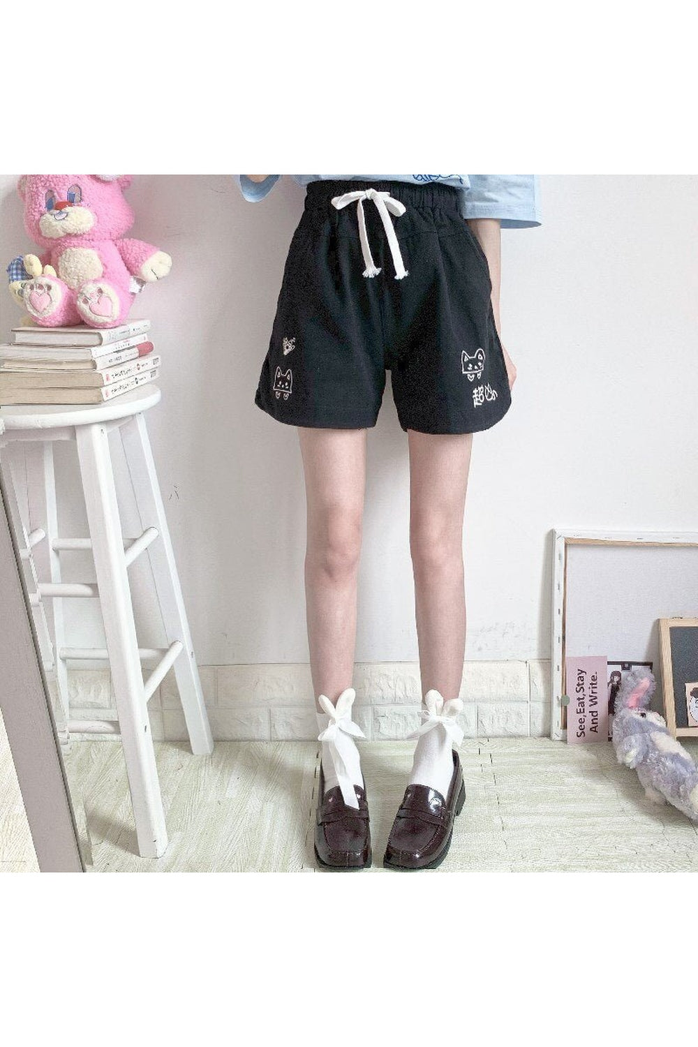 Cartoon High Waist Shorts