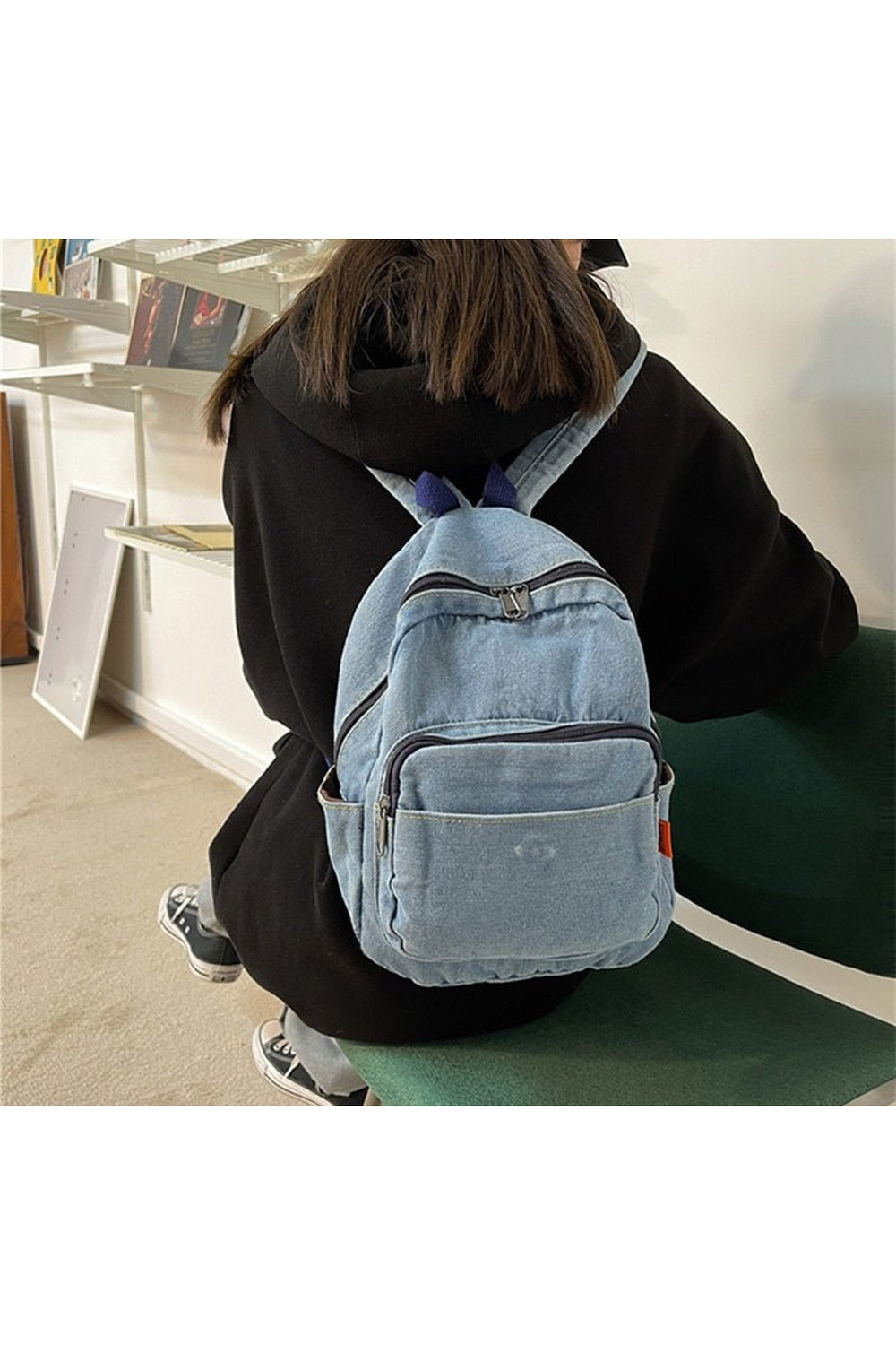 Casual Large Denim Backpack