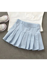 Casual Pleated Mini Skirt