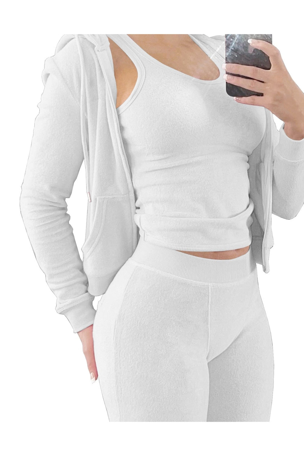 Casual Thick Fleece 3 Piece Set Tracksuit