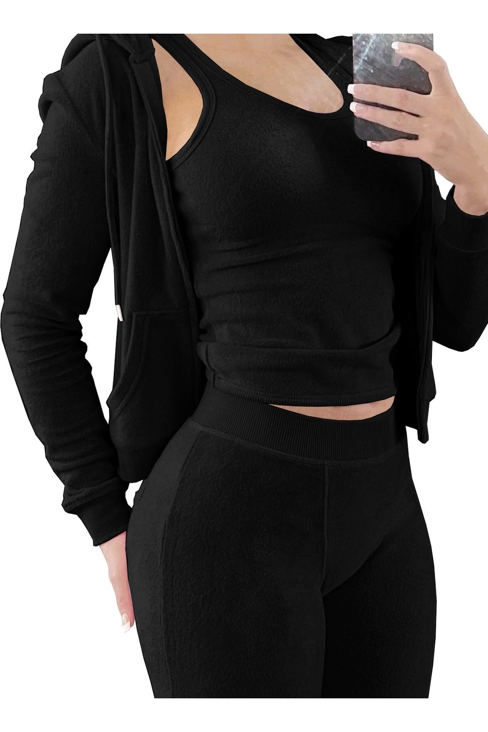 Casual Thick Fleece 3 Piece Set Tracksuit