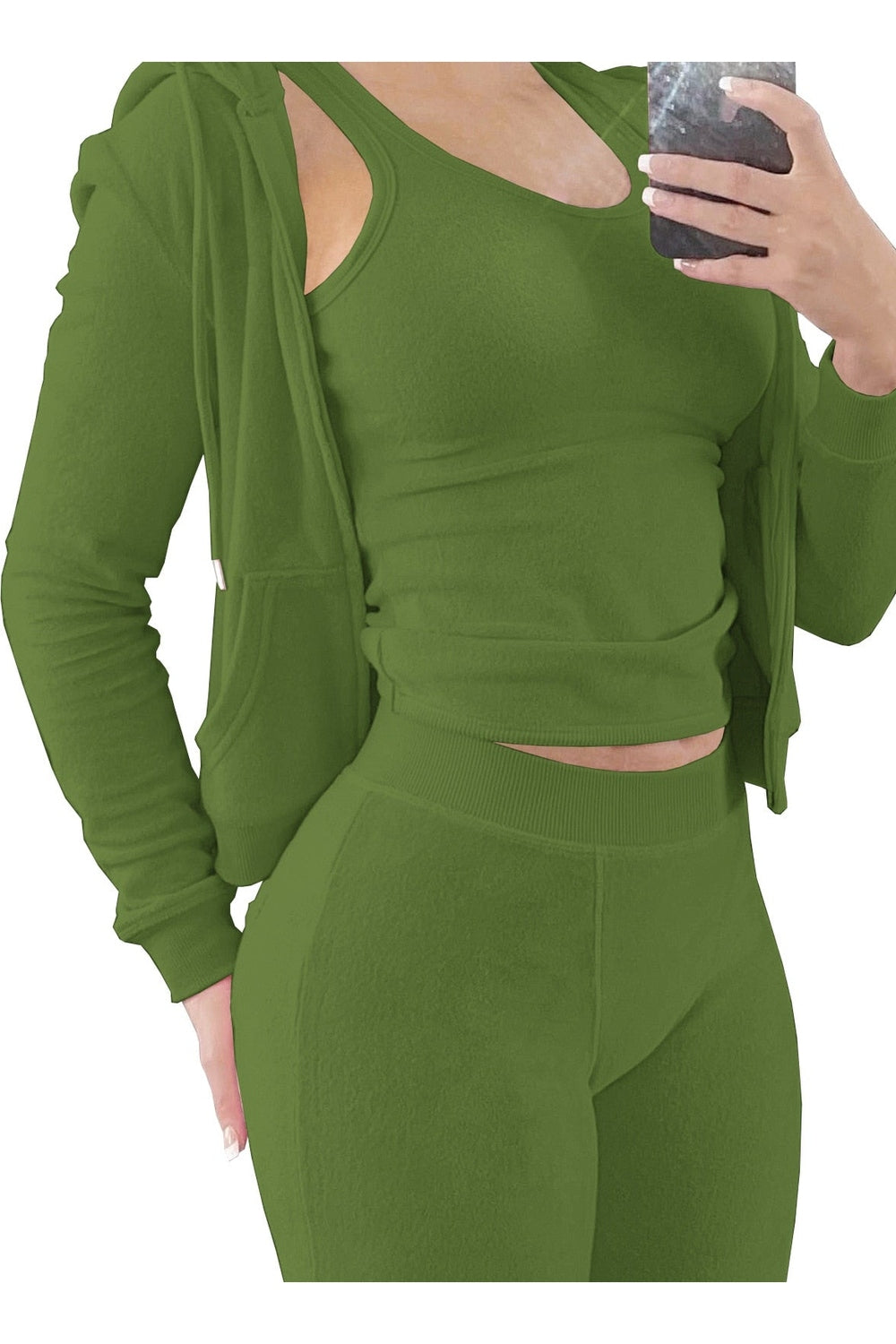 Casual Thick Fleece 3 Piece Set Tracksuit