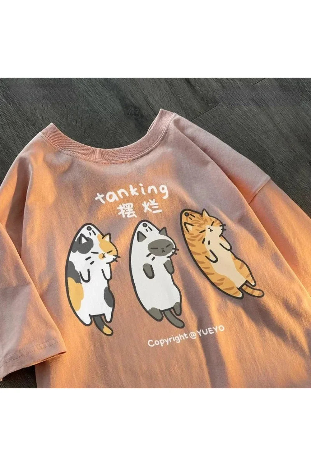 Cat Design Cotton T-shirt