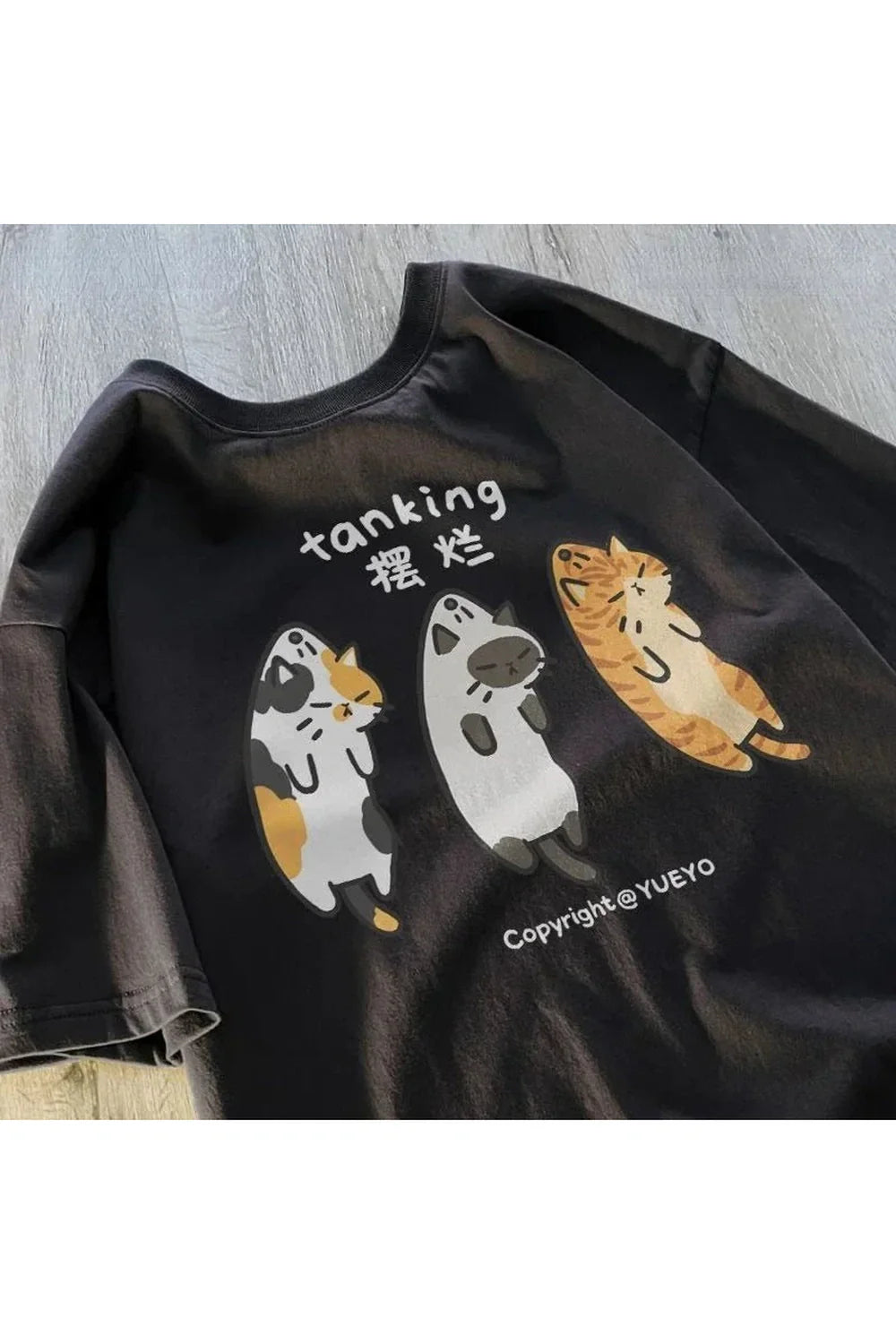 Cat Design Cotton T-shirt