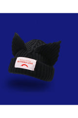 Cat Ear Knitted Hat "BITTERLY LOVE"