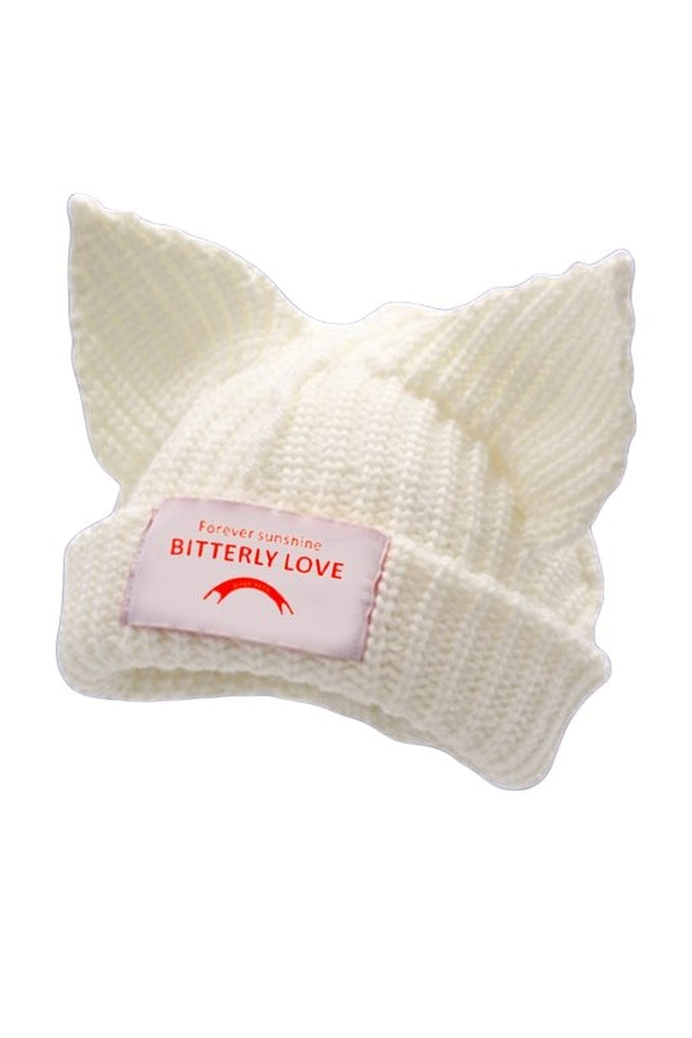 Cat Ear Knitted Hat "BITTERLY LOVE"