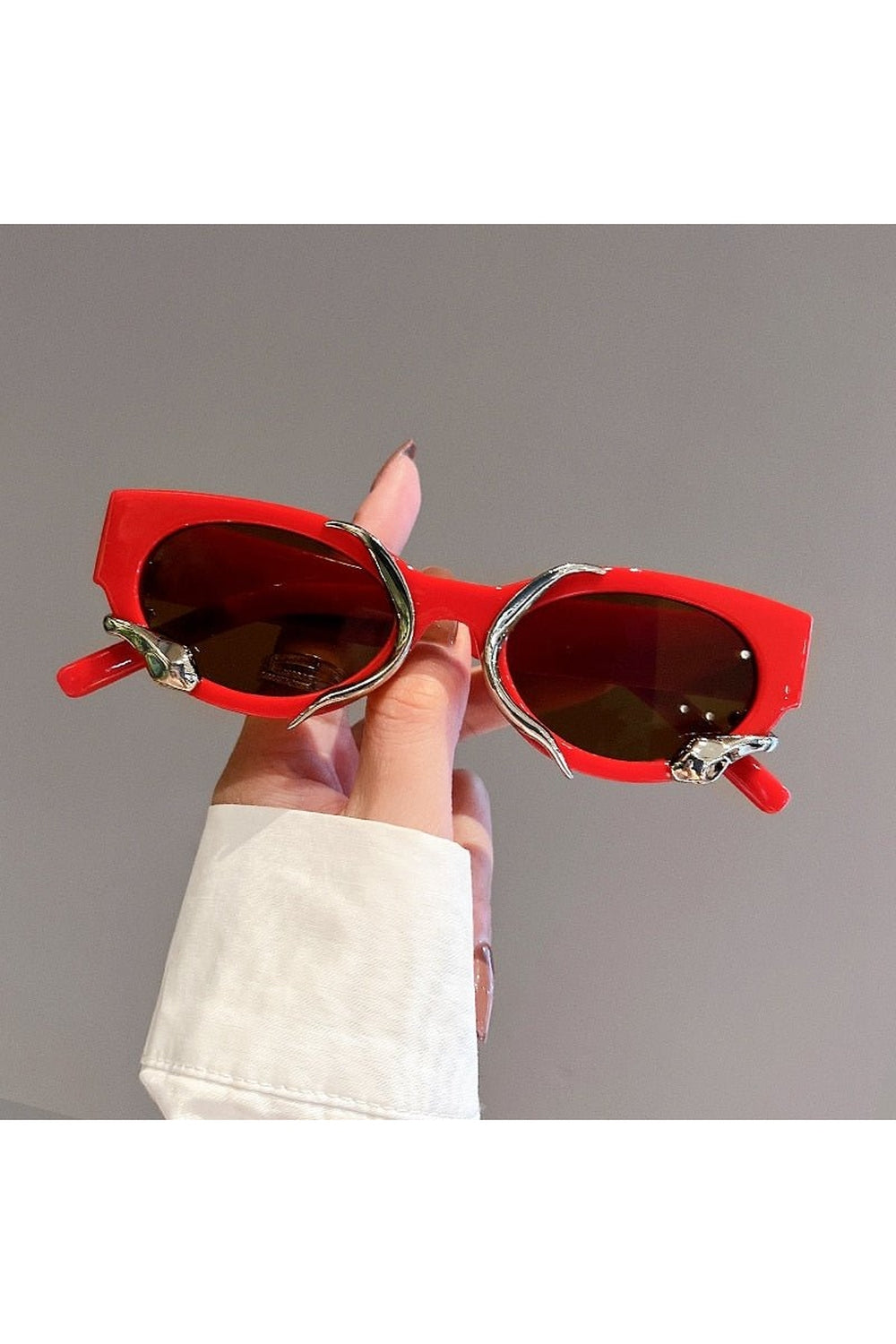 Cat Eye Snake Wrapped Sunglasses