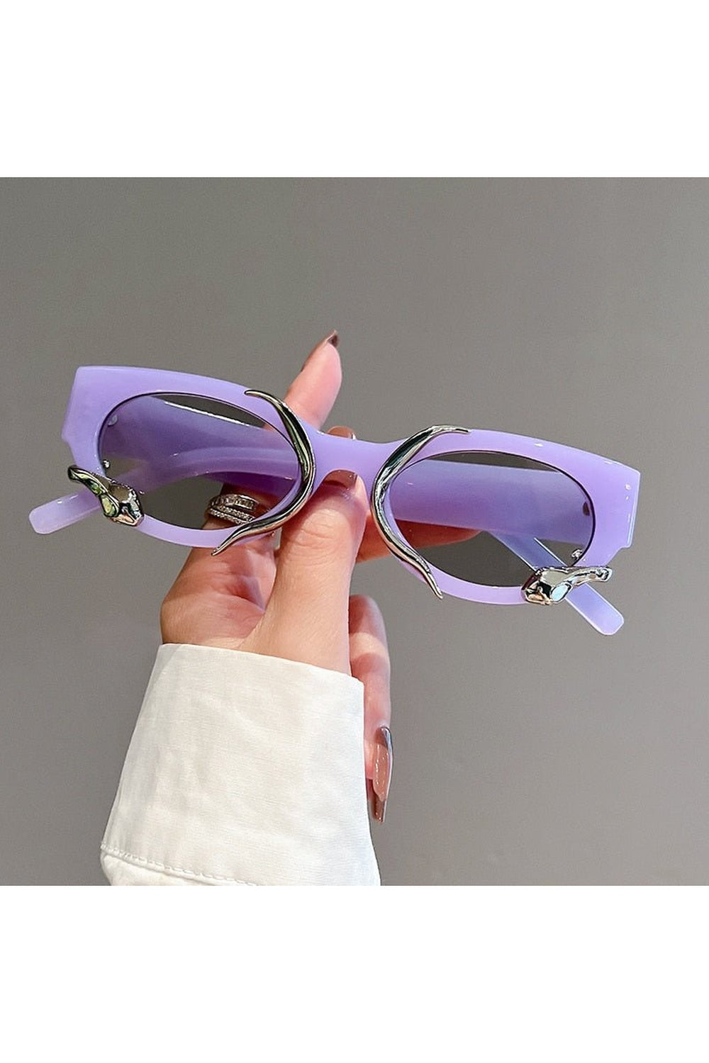 Cat Eye Snake Wrapped Sunglasses