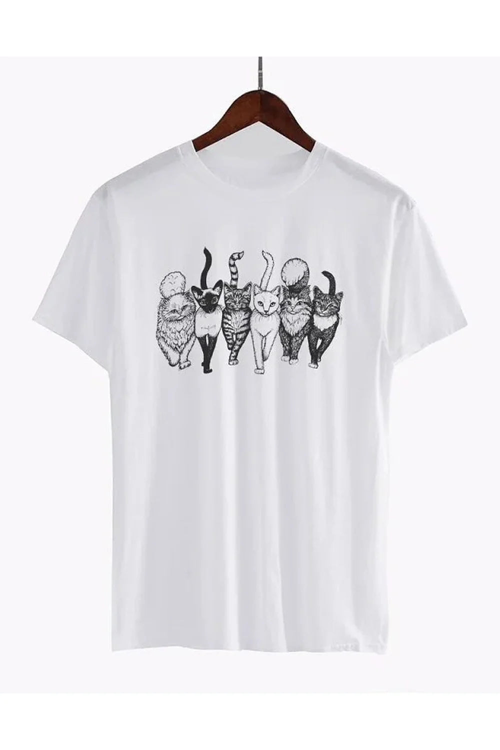 Cat Gang Graphic Women's Cotton T-Shirt