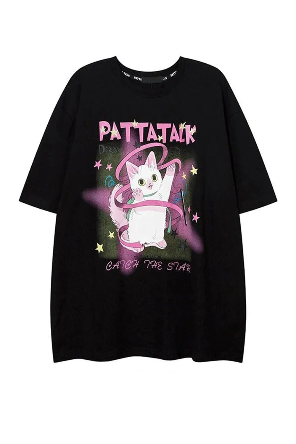 Cat Print Y2k T-Shirt