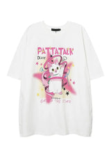 Cat Print Y2k T-Shirt