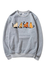 Fall Cat Pumpkin Halloween Hoodie