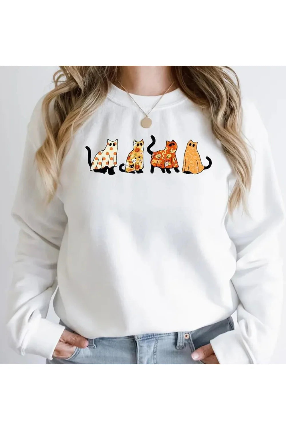 Fall Cat Pumpkin Halloween Hoodie