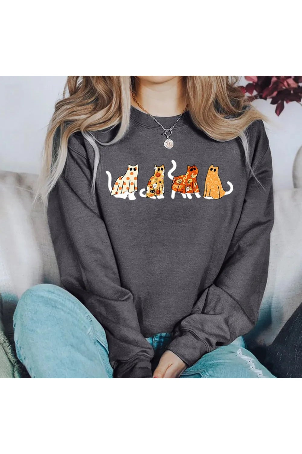 Fall Cat Pumpkin Halloween Hoodie