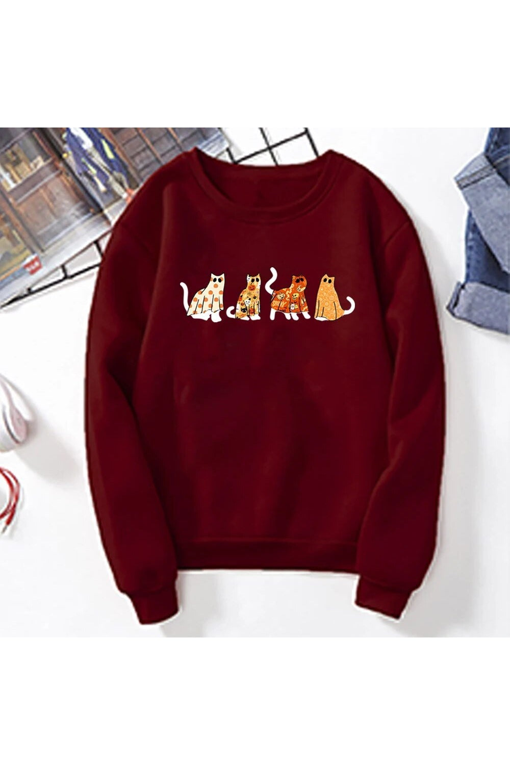 Fall Cat Pumpkin Halloween Hoodie