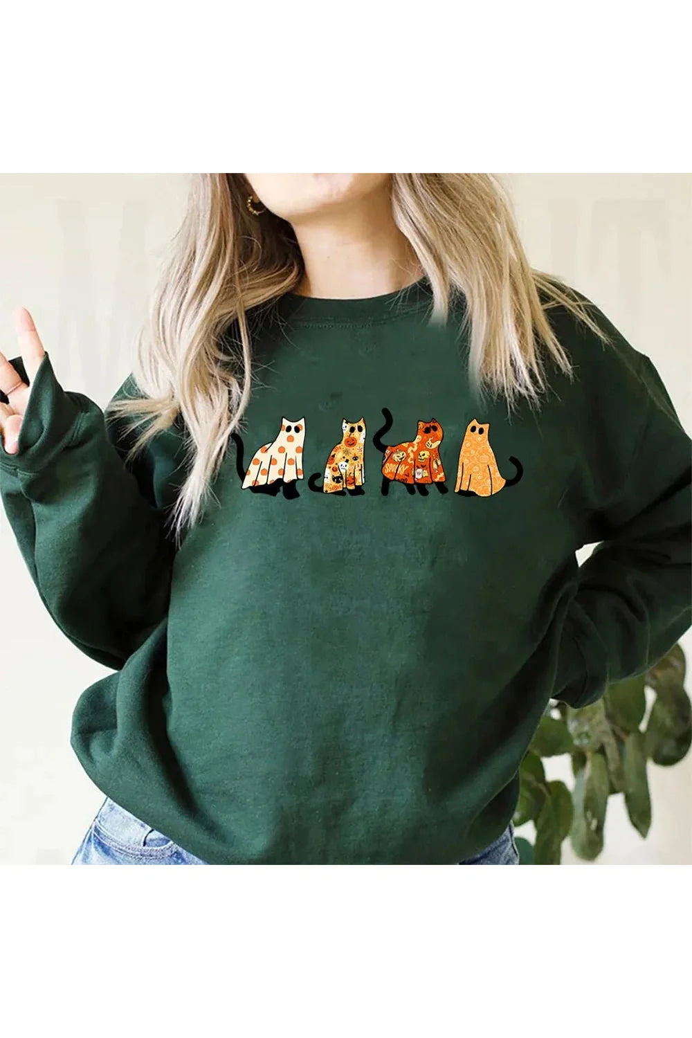 Fall Cat Pumpkin Halloween Hoodie