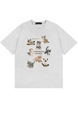 Cat Save World Cartoon T-shirt