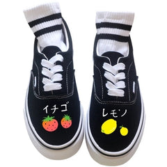 Fruit Canvas Black Shoes BE784