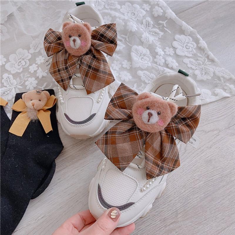 Kawaii Sweet Bear Cartoon Bow Lace Up Sneakers SS2124