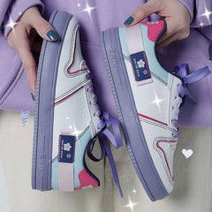 Ulzzang Sports Yellow/Purple Shoes BE976