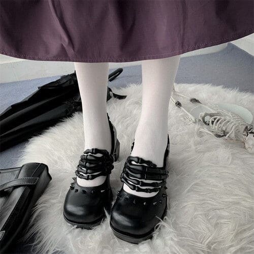 Skull Hands -Twilight Invitation- Gothic Lolita Shoes ON25