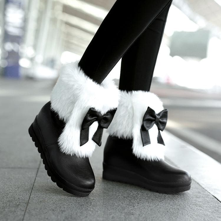 4 Colors Lolita Bowknot Snow Boots