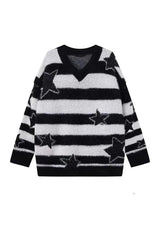 Fall Celestial Stripe Oversized Sweater