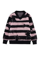 Fall Celestial Stripe Oversized Sweater