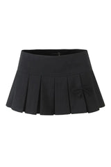 Charcoal Twirl Pleated Skirt