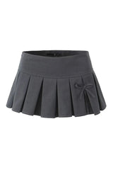 Charcoal Twirl Pleated Skirt