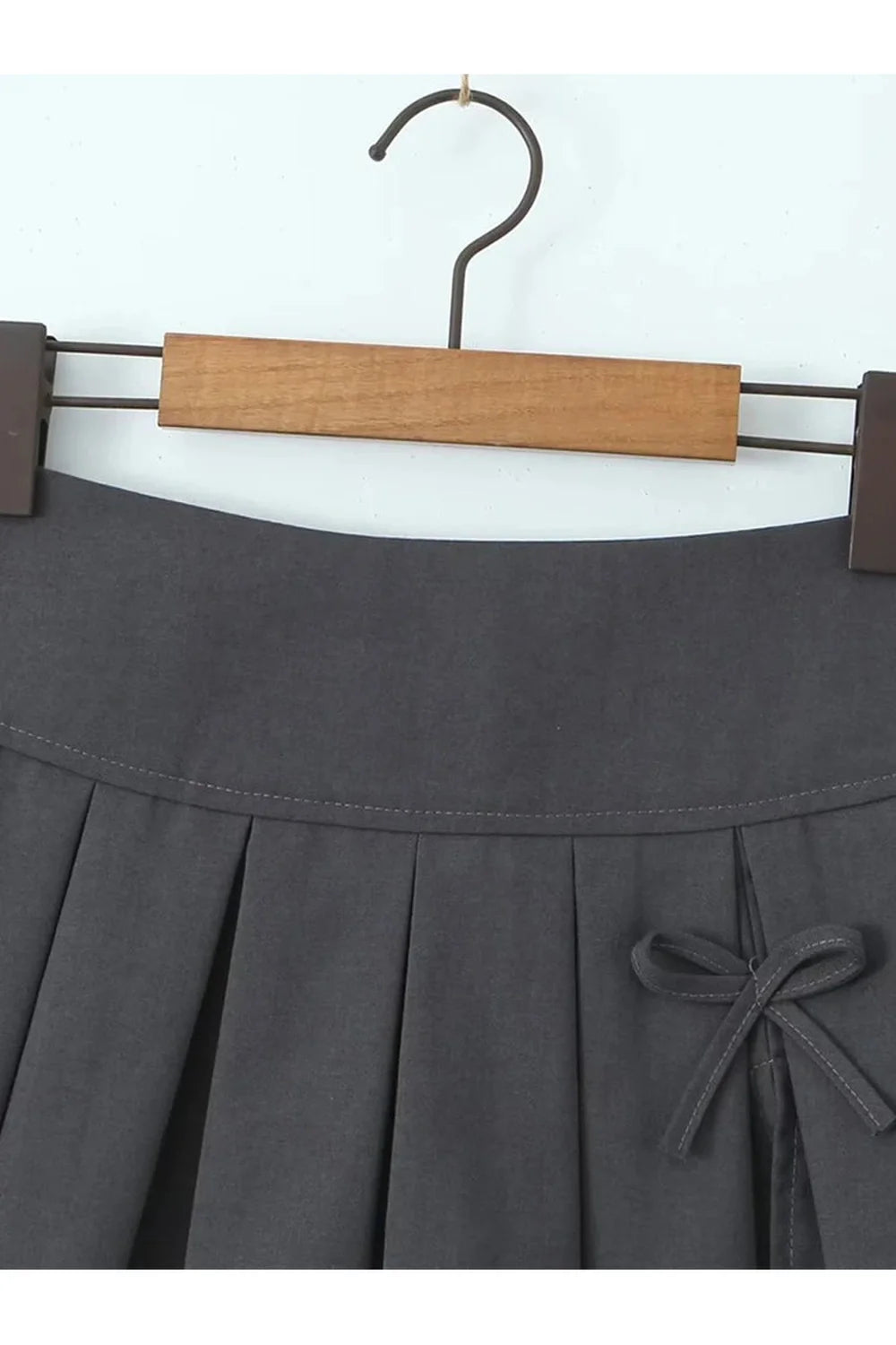 Charcoal Twirl Pleated Skirt