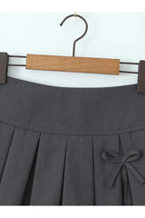 Charcoal Twirl Pleated Skirt