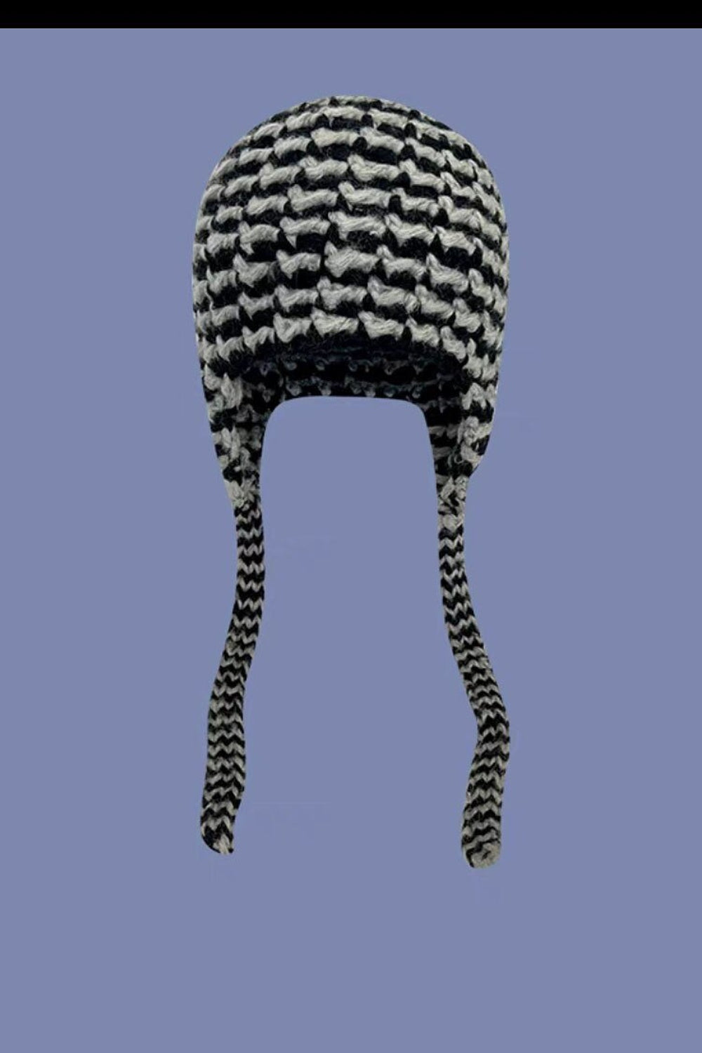 Checkerboard Lei Feng Ear Warmer Cap