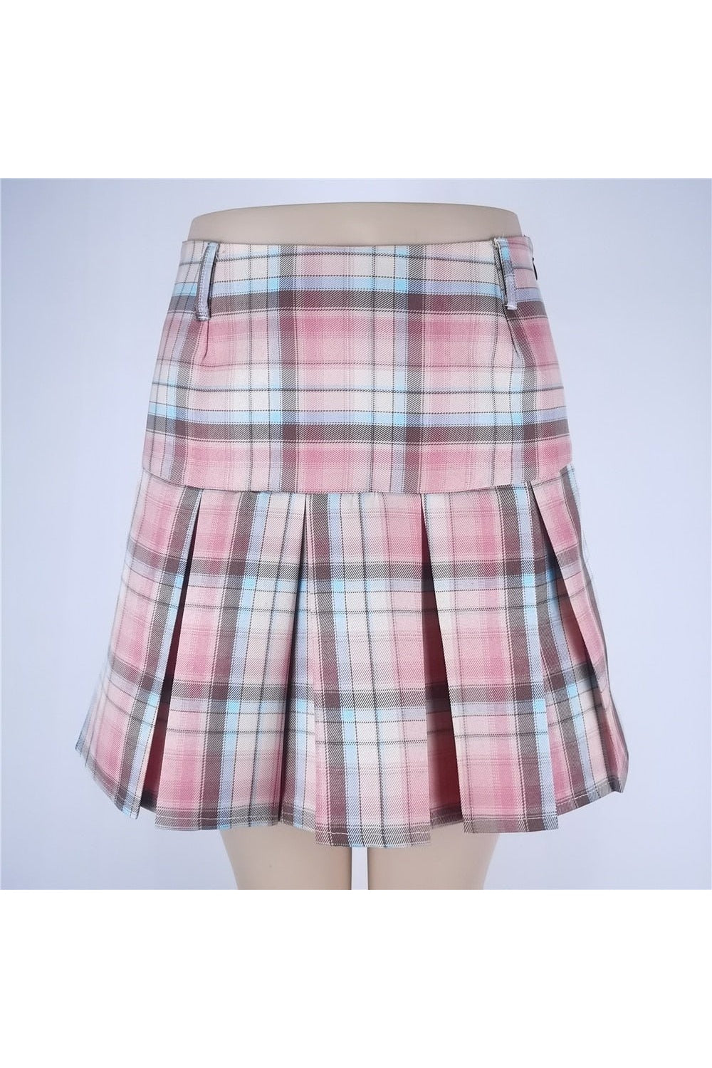 Checkerboard Pastel Mini Skirt