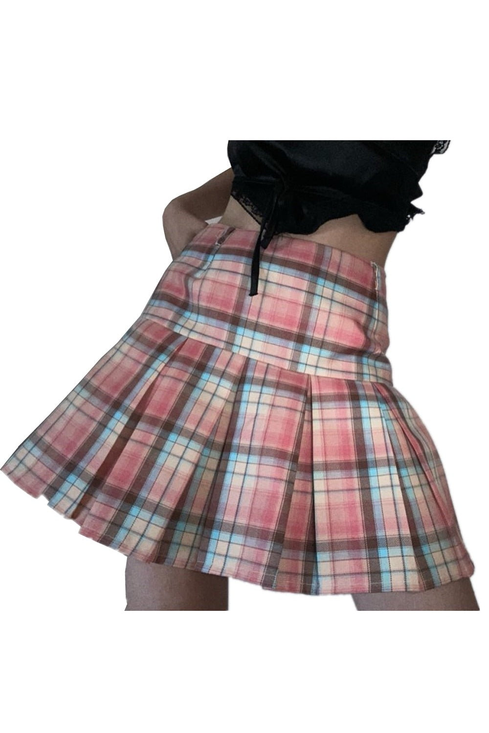 Checkerboard Pastel Mini Skirt