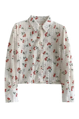 Cherry Blossom Button-Up Blouse